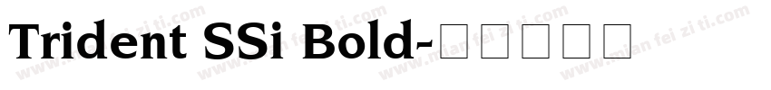 Trident SSi Bold字体转换